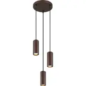 Globo Lighting Bronzen hanglamp James 3-lichts rond