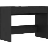 vidaXL Bureau 101x50x76,5 cm spaanplaat zwart eikenkleurig