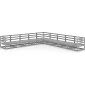 vidaXL 9-delige loungeset voor de tuin, grijs, grenenhout, massief