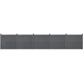 Neu.holz HKC Schuttingpaneel met palen grijs 165x770 cm