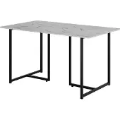 Vicco Eettafel Merido Zwart/marmer-wit 140 x 80 cm, Model 55284
