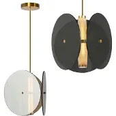 Toolight Hanglamp Black App1675-cp Round