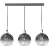 Milagro Glazen hanglamp Monte, dimbaar, alu / grijs / zink, Woon-/ Eetkamer, Glas, Modern, hanglamp