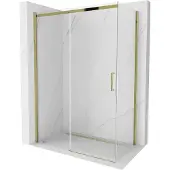 Mexen Omega schuifdouchecabine 130 x 70 , transparant, goud - 825-130-070-50-00