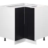 Vicco Fame-Line Hoekkast – 80.5 cm zonder werkblad Zwart gestreept