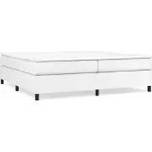 vidaXL Boxspringbedframe, wit, 200x200 cm, kunstleer