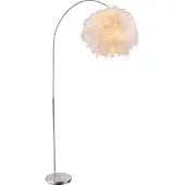 Globo Witte vloerlamp Katunga Ø 45cm
