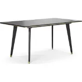Vicco Eettafel Goldamo, Zwart, 160-200 x 90 cm Uitschuifbaar