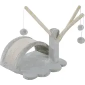PawHut Krabpaal met speelballen lichtgrijs 38 x 38 x 40cm