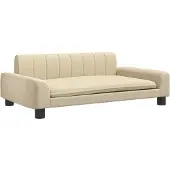vidaXL Hondenmand 90x53x30 cm stof crèmekleurig