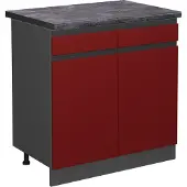 Vicco R-Line Keukenonderkast – 80 cm, WB Antraciet Rood