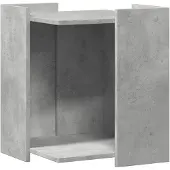 vidaXL Kattenbakkast 42x42x51 cm bewerkt hout betongrijs