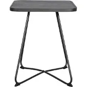 Ebuy24 Annie terrasmeubel terrastafel, Ø58 cm zwart/zwart.