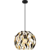 Globo Landelijke Hanglamp Mika Zwart