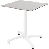 Oviala - Vierkante tuin tafel 70 x 70 cm kantelbaar lichtgrijs gelamineerd - Opéra