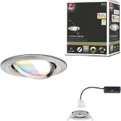 Paulmann 92439 LED-plafondlamp, LED-inbouwlamp LED LED 6 W IJzer (geborsteld)
