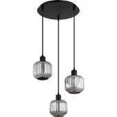 Nowa - hanglamp - TOM - zwart - glas - Ø 42cm - E14 - 30509308
