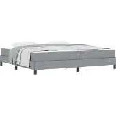 vidaXL Boxspringbed, lichtgrijs, 200 x 200 cm, gestoffeerd