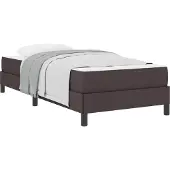 vidaXL Boxspring bed Donkerbruin 90 x 200 cm Stof