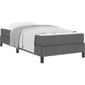 vidaXL Boxspring bed Donkergrijs 100 x 200 cm Stof