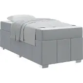 vidaXL Bedframe Lichtgrijs 90 x 190 cm Stof