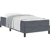vidaXL Boxspring bed met matras Donkergrijs 100 x 200 cm Stof