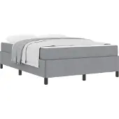 vidaXL Boxspring bed Lichtgrijs 140 x 190 cm Stof