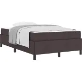 vidaXL Boxspring bed Donkerbruin 120 x 200 cm Stof