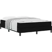 vidaXL Boxspring bed Zwart 140 x 200 cm Stof