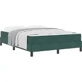 vidaXL boxspringbed met matras, donkergroen, 140 x 190 cm, gestoffeerd
