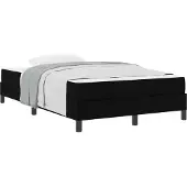 vidaXL Boxspring bed Zwart 120 x 200 cm Stof