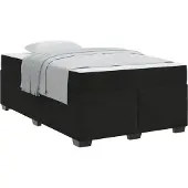 vidaXL Bedframe met matras Zwart 120 x 190 cm Stof