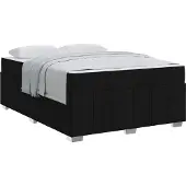 vidaXL Bedframe met matras Zwart 160 x 200 cm Stof