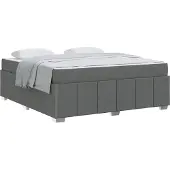 vidaXL Bedframe met matras Donkergrijs 180 x 200 cm Stof