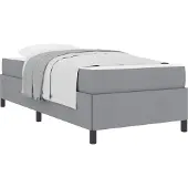 vidaXL Boxspring bed Lichtgrijs 90 x 200 cm Stof