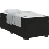 vidaXL Bedframe met matras Zwart 100 x 200 cm Stof