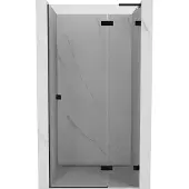 Mexen Lunar L draaideur douchedeur rechts 125 , transparant, zwart - 834L-125-000-70-00-P