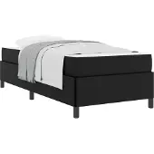 vidaXL Bedframe met matras Zwart 80 x 200 cm Stof
