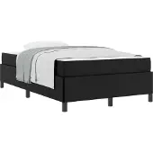 vidaXL Bedframe met matras Zwart 120 x 200 cm Stof