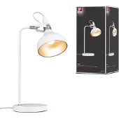 Paulmann Tafellamp Juna STYLE, wit / opaal, Woon-/ Eetkamer, metaal, Modern, Tafellamp