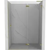 Mexen Lunar L draaideur douchedeur rechts 135 , transparant, goud - 834L-135-000-50-00-P