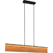 TRIO Design hanglamp Kalea zwart met hout