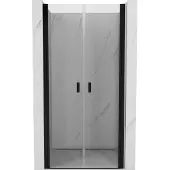 Mexen Mist douchedeur scharnierend 80 , transparant, zwart - 8A7-080-000-70-00