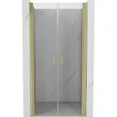 Mexen Mist draaideur douchedeur 80 , transparant, goud geborsteld - 8A7-080-000-55-00