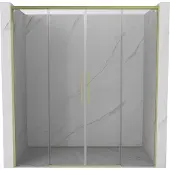 Mexen Rox schuifdouchedeur 180 , transparant, goud geborsteld - 8C2-180-002-55-00