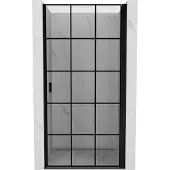 Mexen Mist-B draaideur douchedeur rechts 100 , zwart raster, zwart - 8A2-100-000-70-77-P