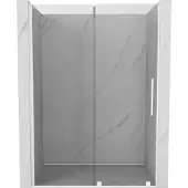 Mexen Velar schuifbare douchedeur 160 , transparant, wit - 871-160-000-01-20