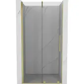 Mexen Velar schuifbare douchedeur 90 , transparant, geborsteld goud - 871-090-000-01-55