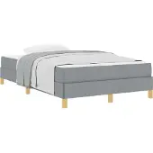vidaXL Boxspring bed met matras Lichtgrijs 120 x 190 cm Stof