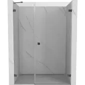 Mexen Lunar-B douchedeur rechts scharnierend 120 , transparant, geborsteld geweergrijs - 832S-120-050-66-00-P